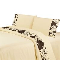 Cowhide Full Chocolate Sheets Set