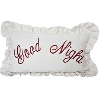 Good Night Embroidered Pillow