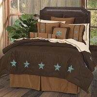 Laredo Turquoise Stars Twin Comforter Set