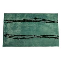 Barbedwire Bath Rug in Turquoise 24" x 36"