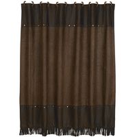 Faux Tooled Leather Shower Curtain