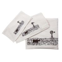 Windmill Three-Piece Bathroom Towel Set -Cream