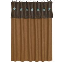 Laredo Turquoise Star Shower Curtain