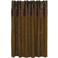 Paisley Patterns Banner Accented Shower Curtain