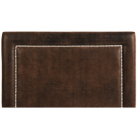 Plateau Headboard in Ranger Brown Faux Leather- Cal.King