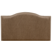 Serenity Headboard in Silt Faux Leather-Cal.King