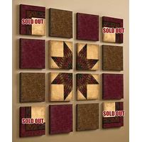 Burgundy Embossed Leather Wrapped Canvas