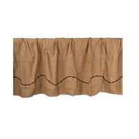 Tan Faux Suede Barbwire Valance