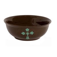 Turquoise Cross Serving Bowl