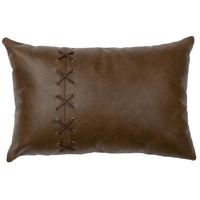 Caribou Leather Pillow with Deerskin Lacing
