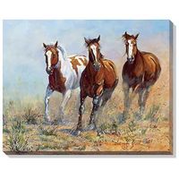 Sage Brush Run - Horses Wrapped Canvas Art Print
