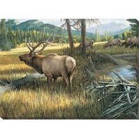The Guardian - Elk Wrapped Canvas Art