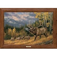 Autumn Song - Elk  Framed Canvas Art Print