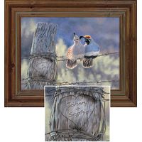 Barbed Wire Pair - Quail Framed Personalized Canvas