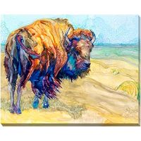 Changing Time - Bison Wrapped Canvas Art Print