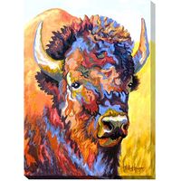 King of Hearts - Bison Wrapped Canvas Art Print