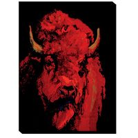 Night Ranger - Bison Wrapped Canvas Art Print