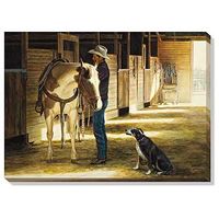 Morning Hello - Cowboy Wrapped Canvas Art Print