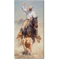 On the Chase - Cowboy Wrapped Canvas Art Print