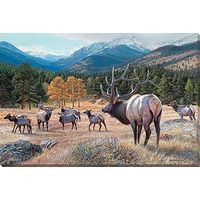 Edge Of Trouble - Elk Wrapped Canvas Art