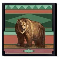 Grizzly Bear Wrapped Canvas Print
