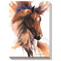 Elegance - Horse Portrait Wrapped Canvas Art