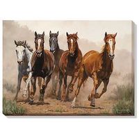 Break Away - Horses Wrapped Canvas Art Print