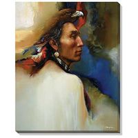 Eagle Vision - Native American Portrait Wrapped Canvas Art Print