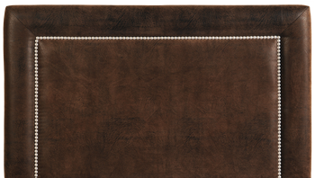 Plateau Headboard in Ranger Brown Faux Leather- Cal.King