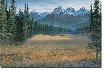 Rocky Mountain - Mountains Wrapped Canvas Art