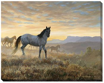 Dust at Dawn Wrapped Canvas Art