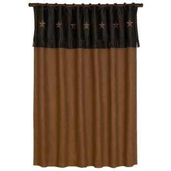 Laredo Chocolate Star Shower Curtain