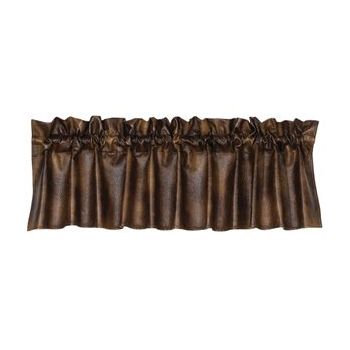 Faux Leather Valance-Chocolate