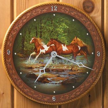 Horses Clock