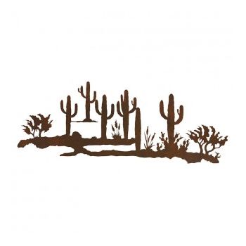 Cactus Desert Scene Metal Wall Art