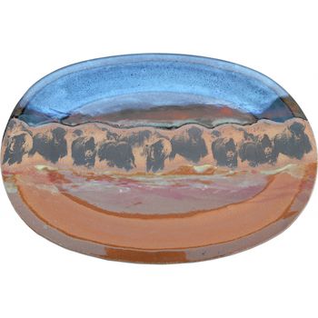 Bison Stampede Large Oval Platter