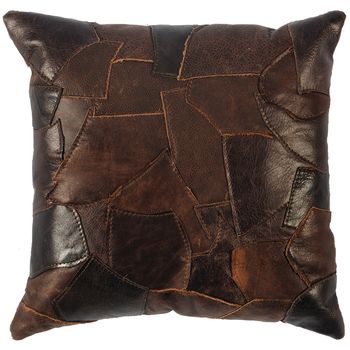 Patchwork Pillow with Medium tone Browns