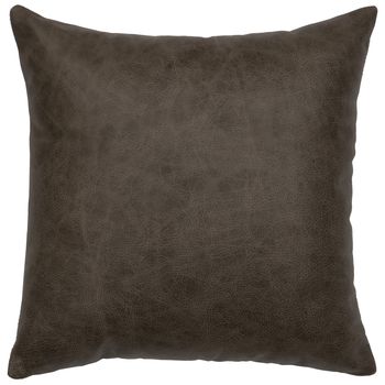 Saloon Grey Leather Pillow