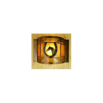Horse In Horseshoe Wall Sconce