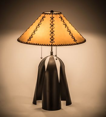 23"H Sedona Faux Leather Table Lamp