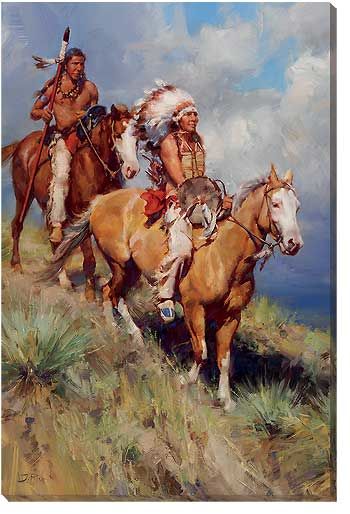 The Return of Red Cloud Wrapped Canvas Print