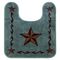 Star Bath Rug in Turquoise
