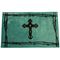 Cross and Barbed-Wire Rug in Turquoise 24" x 36"