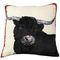 Black Steer Needlepoint Pillow 20" x 20"