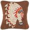 Native American Hooked Wool Pillow