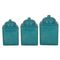 Three- Piece Square Canister Set -Turquoise