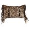 Speckled Hair on HIde with Leather Fringe Pillow