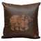 Mesa Espresso Leather Pillow with Bear Cut Out
