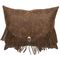 Butte Leather Pillow with Fringe