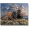 19"x 24" Wrapped Canvas Distant Thunder - Bison